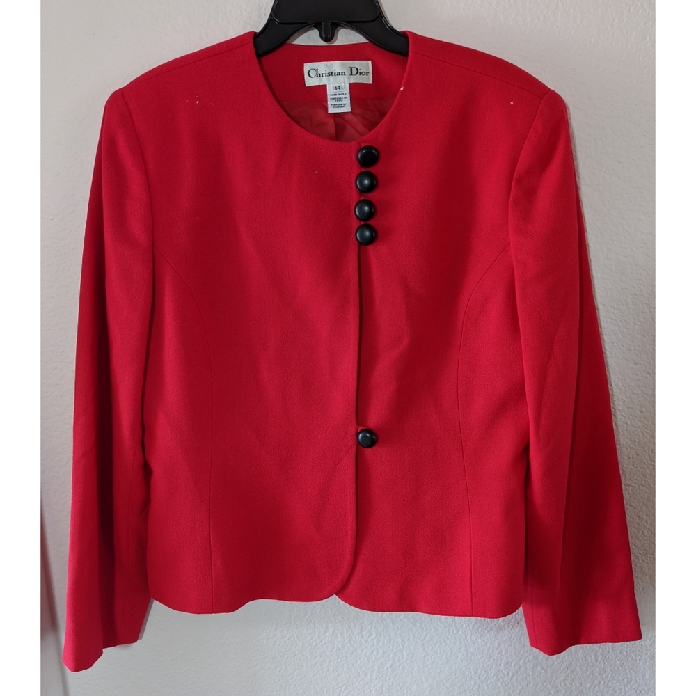 VTG 80's-90's Dior Wool Blazer Size 14